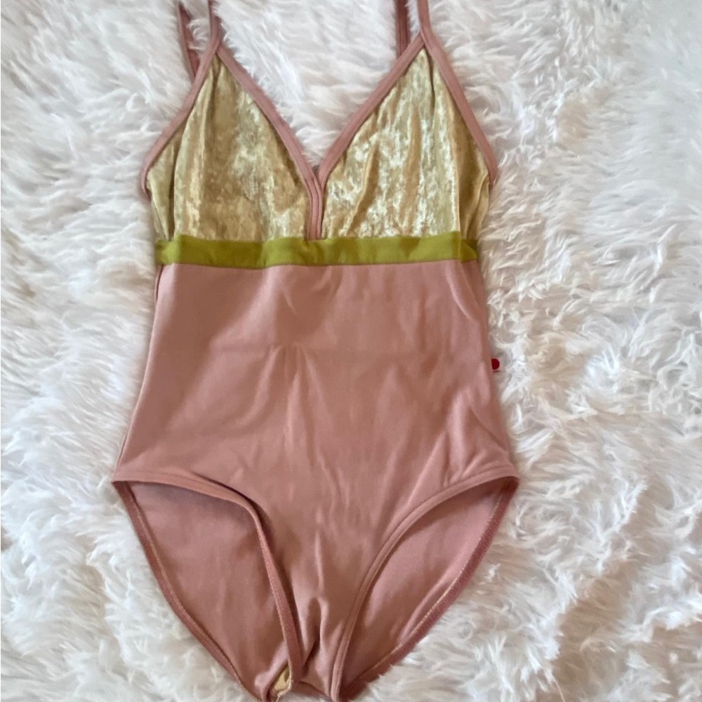 Yumiko Pink and Cream Leotard S Adult